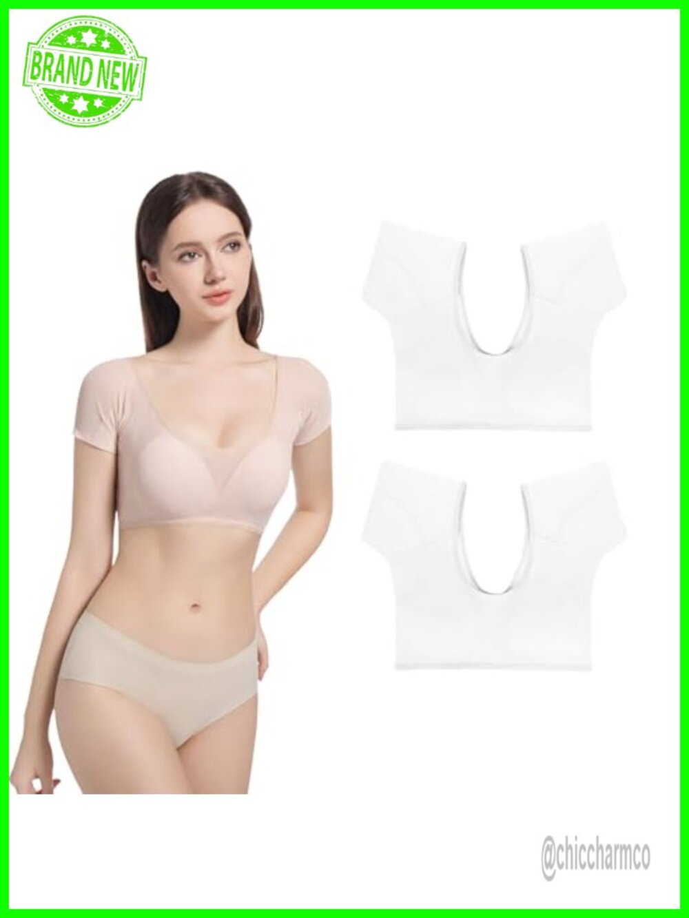 Women's Mesh Underarm Sweat Absorbent Vest with Cups Sleeveless